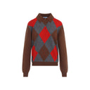 Polo Prada in maglia a rombi