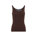 Prada Ribbed Knit Tank Top