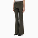 Courrèges Military Green Cotton Mini Skirt Trousers