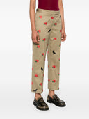 Thom Browne Raven And Roses Cotton Trousers