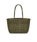 Dragon Diffusion B.Weave Kleine Khaki-Korbtasche