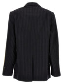 Dries Van Noten Laminated Pinstripe Blazer