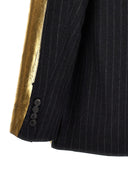 Dries Van Noten Laminated Pinstripe Blazer