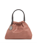 Stella Mc Cartney Falabella Mini Drawstring Bag Eco Shaggy Deer W/Dark Ruthenium Color Chain