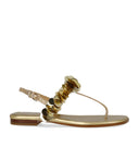 Michael Kors Loretta Gold Zehenstegsandale