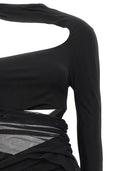 Mugler Cut Out Sheer Dress