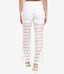 Erika Cavallini pantalones semi de alta costura blancos