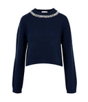 Sweaters de semicoture azul