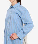 Camicie a semicouture azzurra+bianco