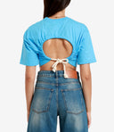 Msgm T Shirts And Polos Clear Blue