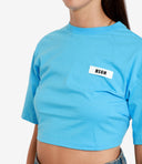 Msgm T Shirts And Polos Clear Blue