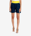 Shorts msgm denim+neon giallo
