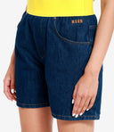 Shorts msgm denim+neon giallo