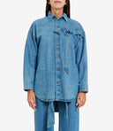 Msgm Camisas Mezclilla Mediana
