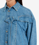 Msgm Camisas Mezclilla Mediana