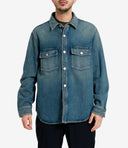 Grifoni Shirts Blue Denim