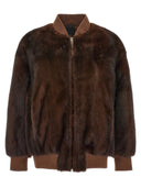 Blancha 'Visone Nylon Diamond' Bomber Jacket