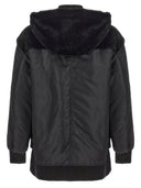 Blancha 'Merino Straight Nylon' Bomber con cappuccio,