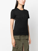 Moncler T Shirt With Crystal Logo