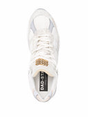 Golden Goose Running Dad Net And Suede Upper Leather Star And Heel Suede Spur