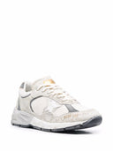 Golden Goose Running Dad Net And Suede Upper Leather Star And Heel Suede Spur