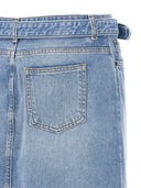 Gonna in denim con fibbia del logo set gemello
