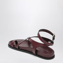 A.Emery The Jalen Slim Sandals Burgundy In Leather