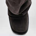The Attico Combat Robin Grey Suede Boot