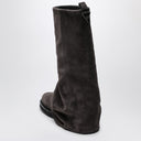 The Attico Combat Robin Grey Suede Boot