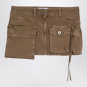 The Attico Fay Khaki Cargo Minonkirt