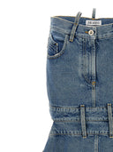 La jupe midi de denim Attico