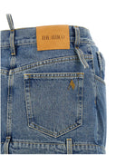 La jupe midi de denim Attico