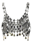 Top de diamantes de metal de Paco Rabanne