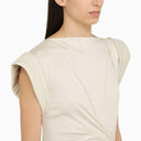 Isabel Marant Chalk White Cotton Jersey With Drape