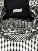 Paco Rabanne 'Silver Pixel Metallic' Shopping Bag