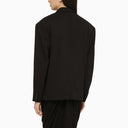 Black wełniana Isabel Marant z podwójną piersi z epaulettami