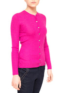 La Rose Cardigan La Rose Costine Cashmere Fuxia