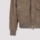 Brunello Cucinelli Leather Bomber Jacket