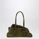 The Attico La Passeggiata Small Bag In Khaki Green Suede
