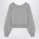 The Attico Gray Mélange/Beige Sweatshirt With Cut Out