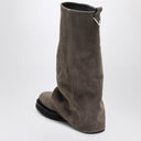 The Attico Robin Taupe Suede Combat Boots