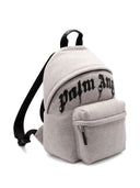 Zaino Palm Angels Spray Curved Logo Grigio Melange