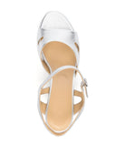 Aeyde elektra nappa cuero plateado