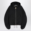 The Attico Black Hooded Bomber Jacket