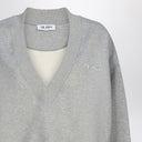 The Attico Grey Mélange Cotton Sweatshirt With Logo
