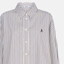 Das Attico White Diana Gestreiftes Hemd