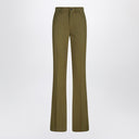 I pantaloni di gabardine di lana verde militare Attico