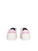 Golden Goose Sneakers Baby School Set Nappa Upper Stripes And Star Leather Heel White/Baby Pink
