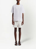 Prada Raised Logo Round Neck T Shirt