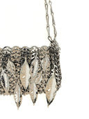 PACO Rabanne Silver Nano Borsa Foglie metalliche Stume